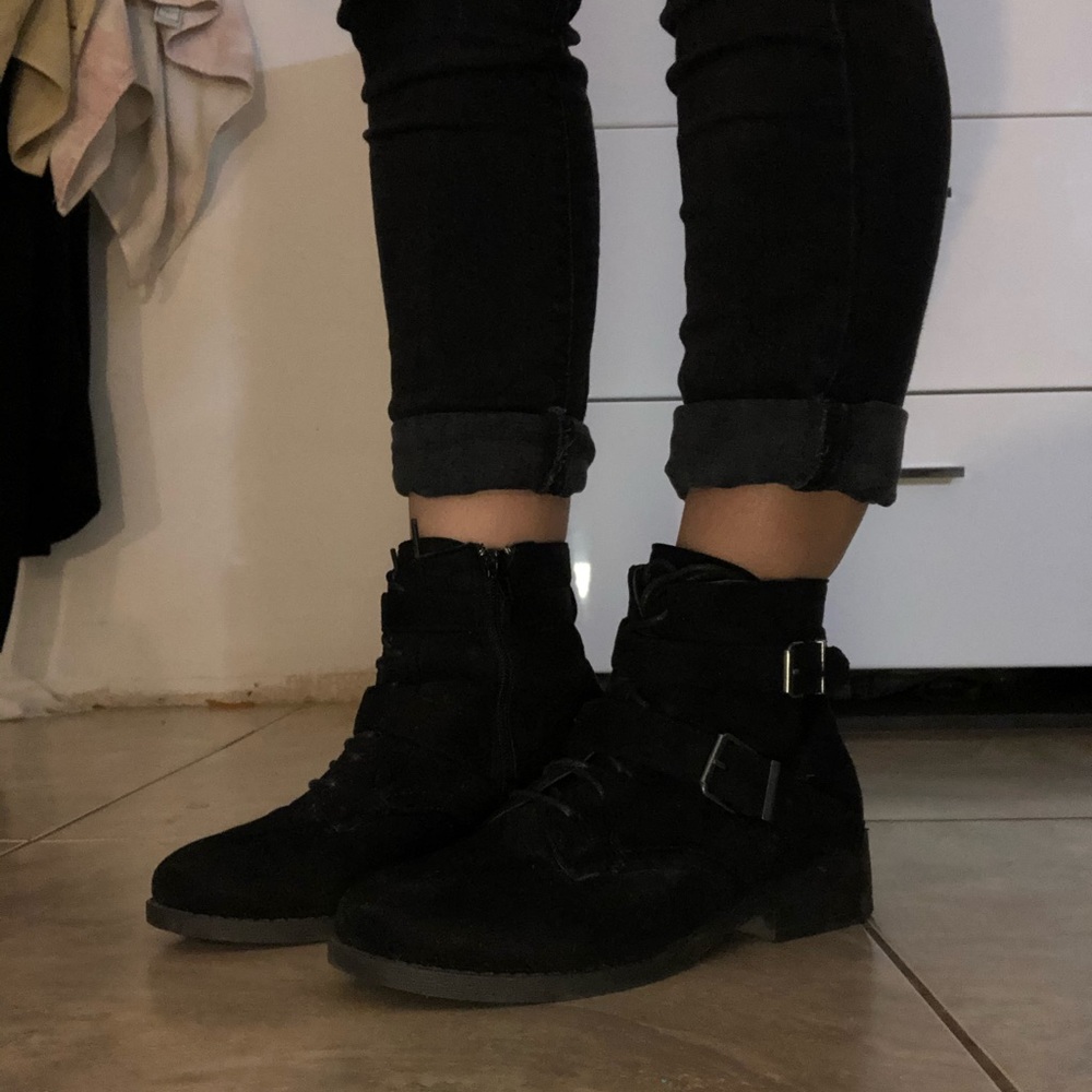 Black ankle boots